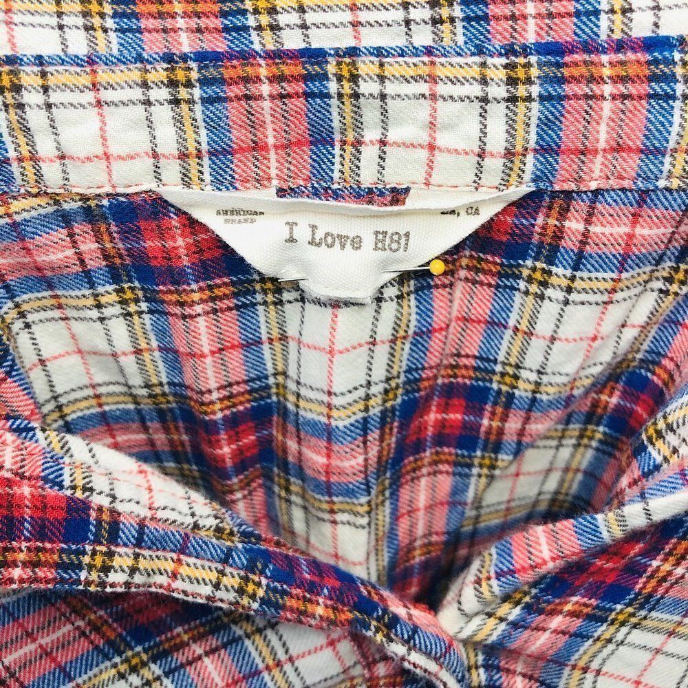 Plaid Button Up Long Sleeve Shirt M - Picture 3 of 3